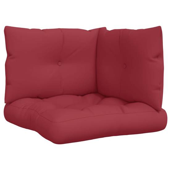 Lot de 3 Coussins Salon de Jardin Palette en Tissu Imperméable Rouge Bordeaux 61.5x60cm – ComfortXL Outdoor Living - Image 2