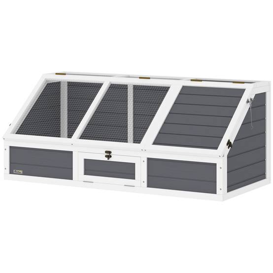 Enclos pour tortues bois gris clair 120 x 55 x 50 cm - PANGIVO - Image 2