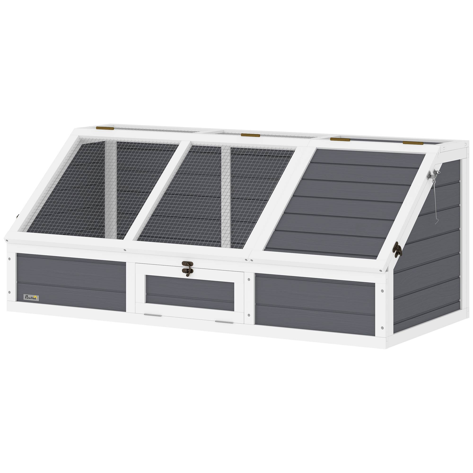 Enclos pour tortues bois gris clair 120 x 55 x 50 cm - PANGIVO - Image 2