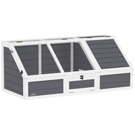 Enclos pour tortues bois gris clair 120 x 55 x 50 cm - PANGIVO - Image 1