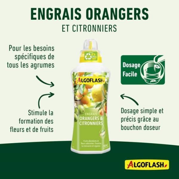 Algoflash - Engrais Orangers Et Citronniers 750 Ml - Imagen 4