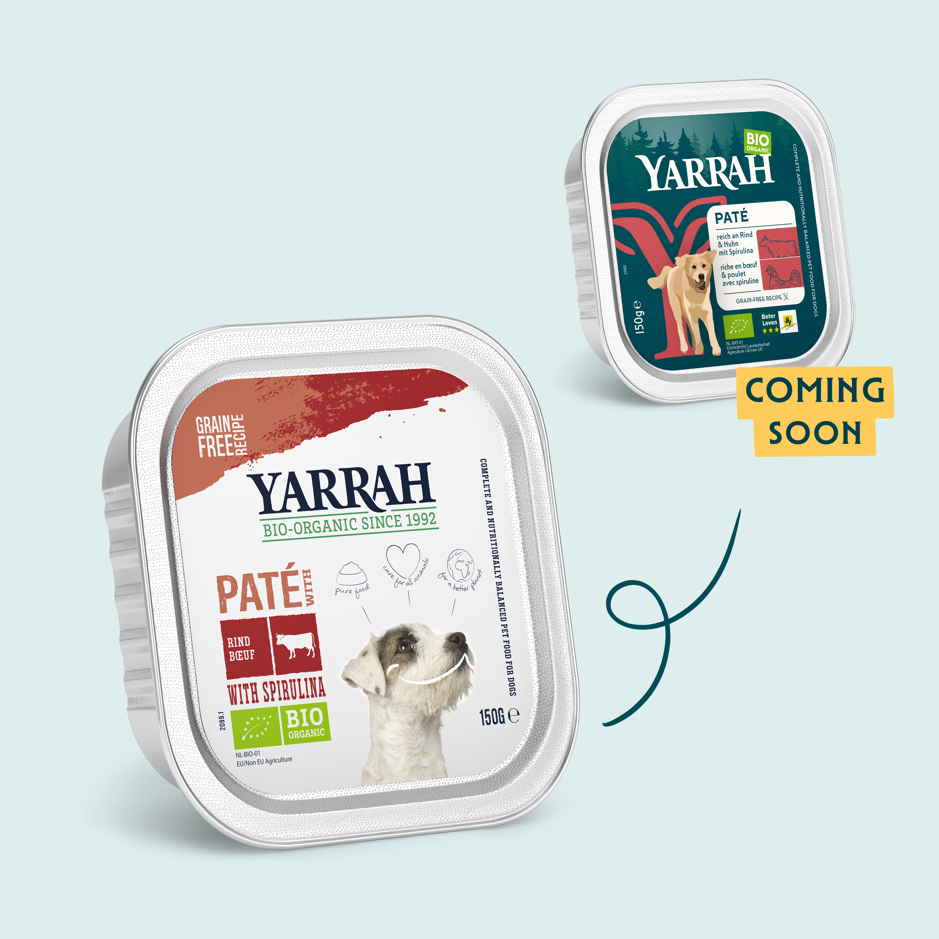 Yarrah - Pâtées Bio Sans Céréales Boeuf & Poulet pour Chien - Imagen 4
