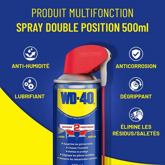 WD-40 Pack de 12 Produits Multifonction Spray Double Position 500ml - Image 5