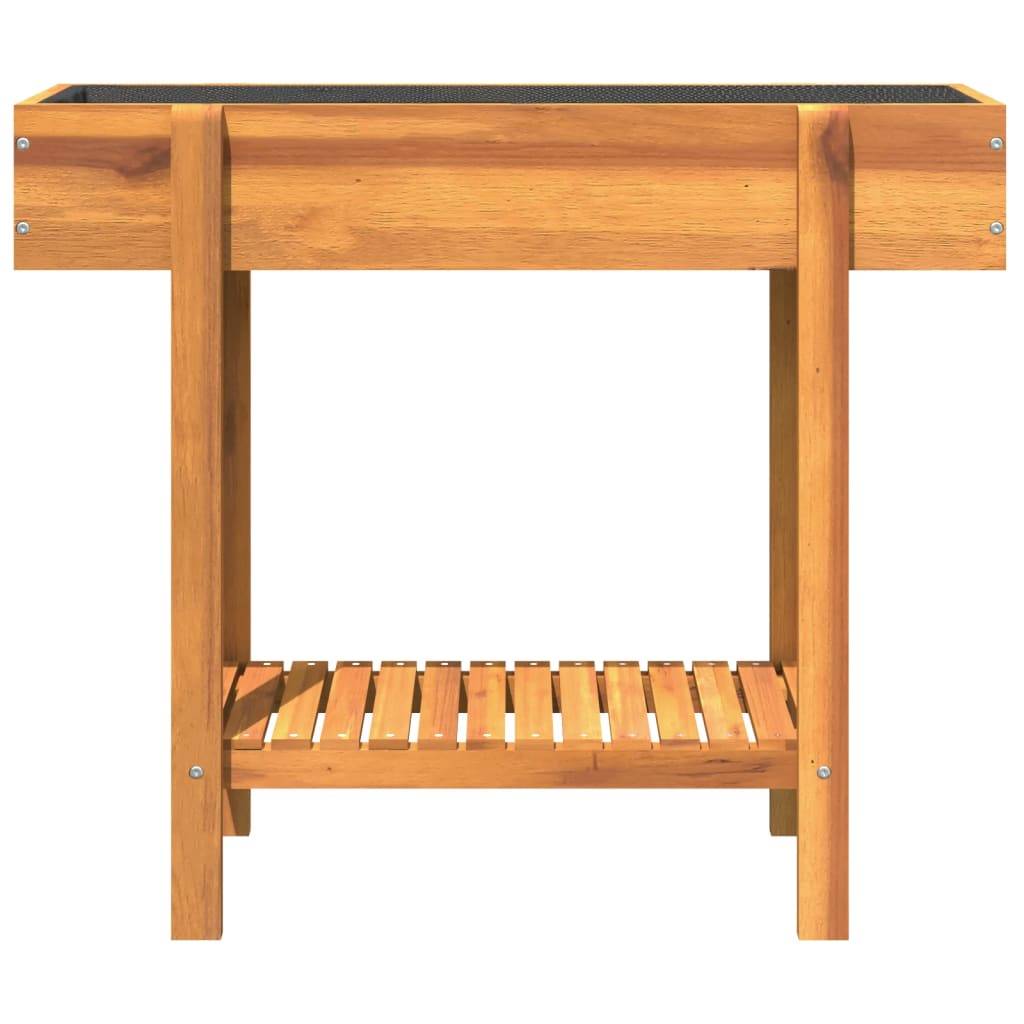 ComfortXL - Potager surélevé bois acacia massif balcon avec étagère hauteur ergonomique 90cm - ComfortXL Outdoor Living - Image 5