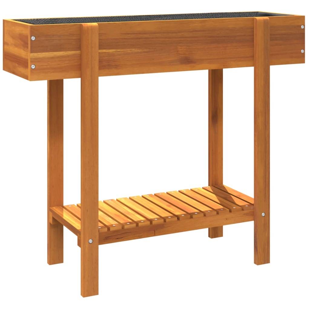 ComfortXL - Potager surélevé bois acacia massif balcon avec étagère hauteur ergonomique 90cm - ComfortXL Outdoor Living - Image 7