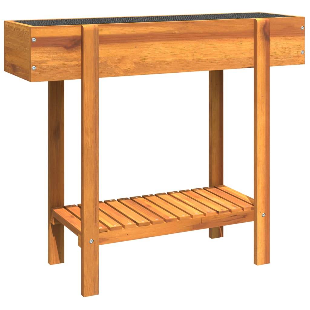 ComfortXL - Potager surélevé bois acacia massif balcon avec étagère hauteur ergonomique 90cm - ComfortXL Outdoor Living - Image 2