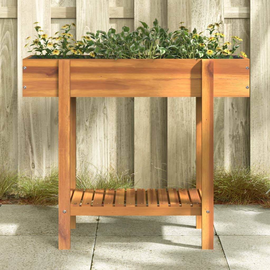 ComfortXL - Potager surélevé bois acacia massif balcon avec étagère hauteur ergonomique 90cm - ComfortXL Outdoor Living - Image 3