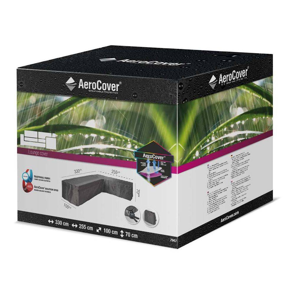 Housse de protection respirante pour ensemble de mobilier extérieur Pour ensemble mobilier angle droit 330x255x100xH70 cm - Imagen 2