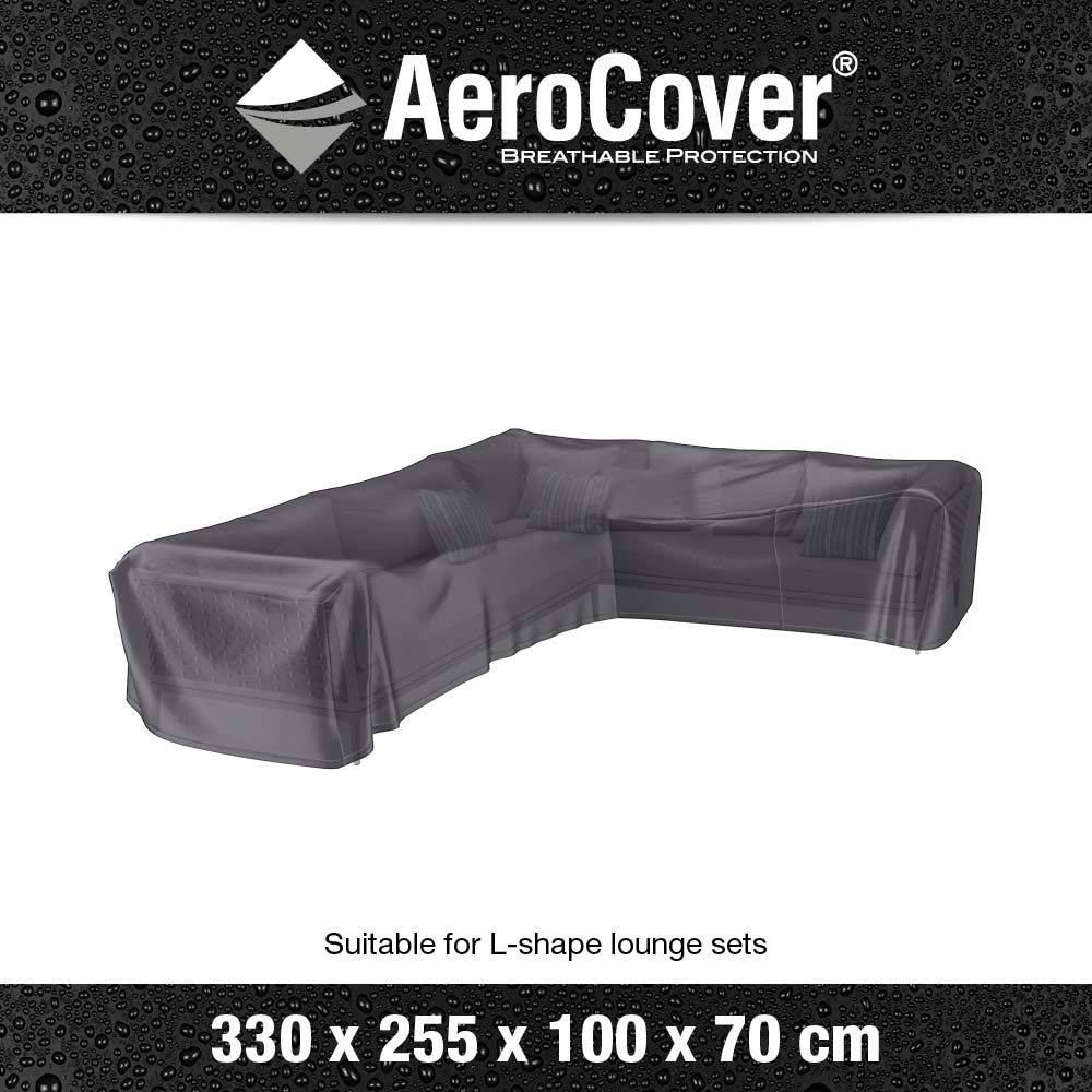 Housse de protection respirante pour ensemble de mobilier extérieur Pour ensemble mobilier angle droit 330x255x100xH70 cm - Imagen 4