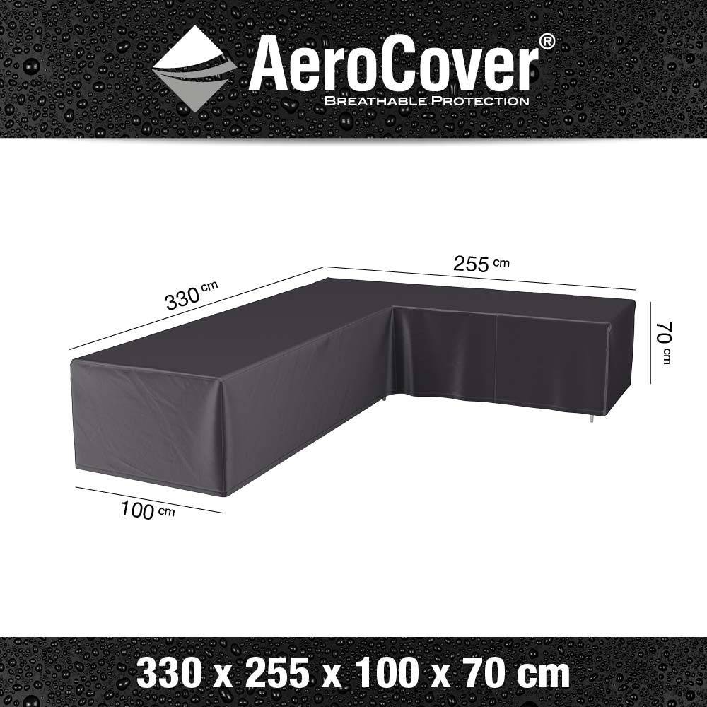 Housse de protection respirante pour ensemble de mobilier extérieur Pour ensemble mobilier angle droit 330x255x100xH70 cm - Imagen 3
