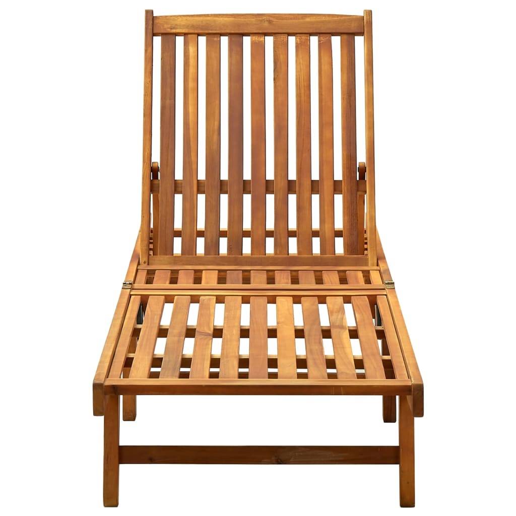 Vidaxl - Chaise longue bois d'acacia solide vidaXL 311871 - Imagen 2