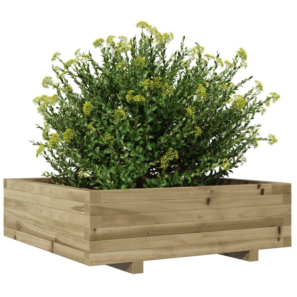 Maison Chic - Jardinière, Bac à fleurs, Pot de fleurs 80x80x26,5 cm bois de pin imprégné - Imagen 4