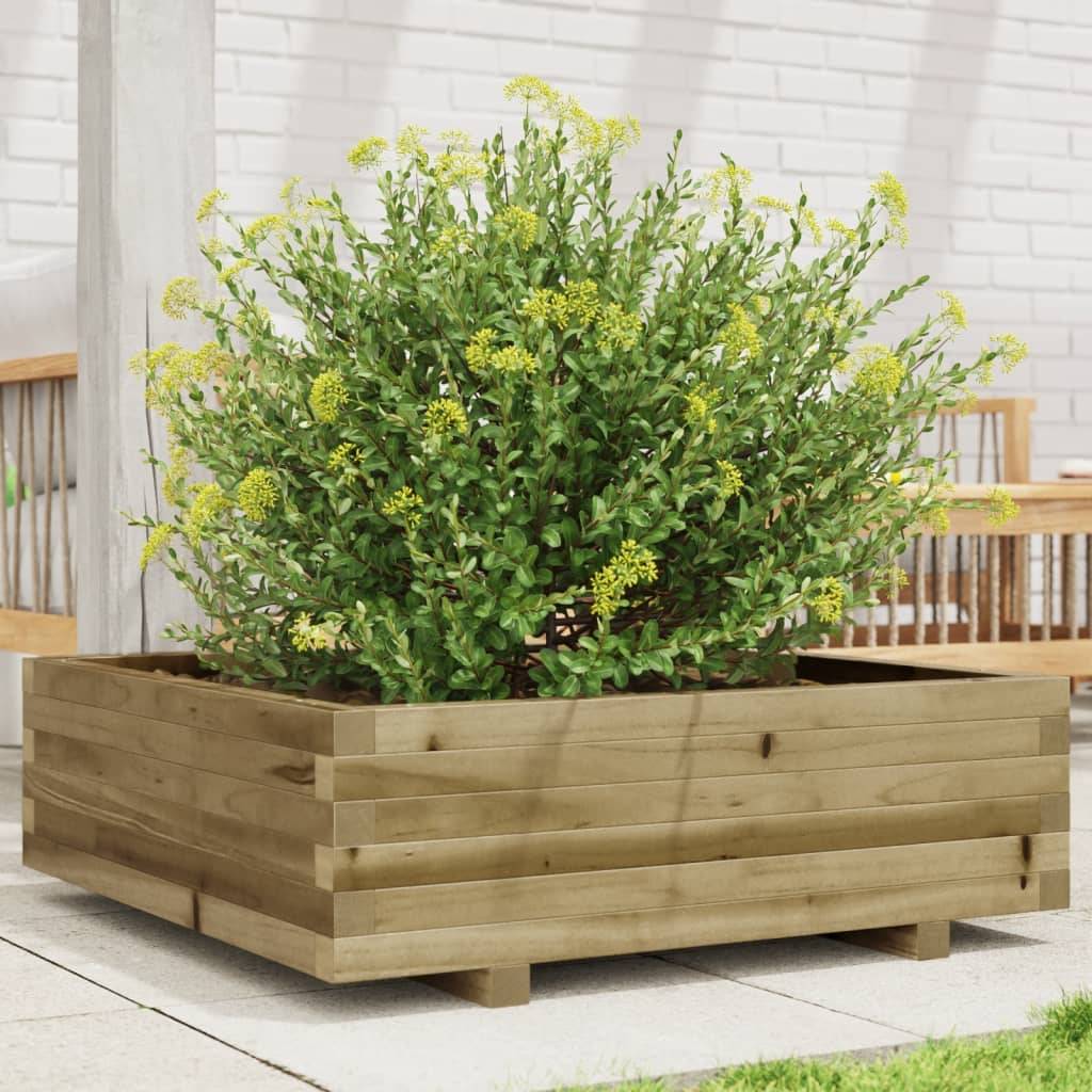Maison Chic - Jardinière, Bac à fleurs, Pot de fleurs 80x80x26,5 cm bois de pin imprégné - Imagen 2