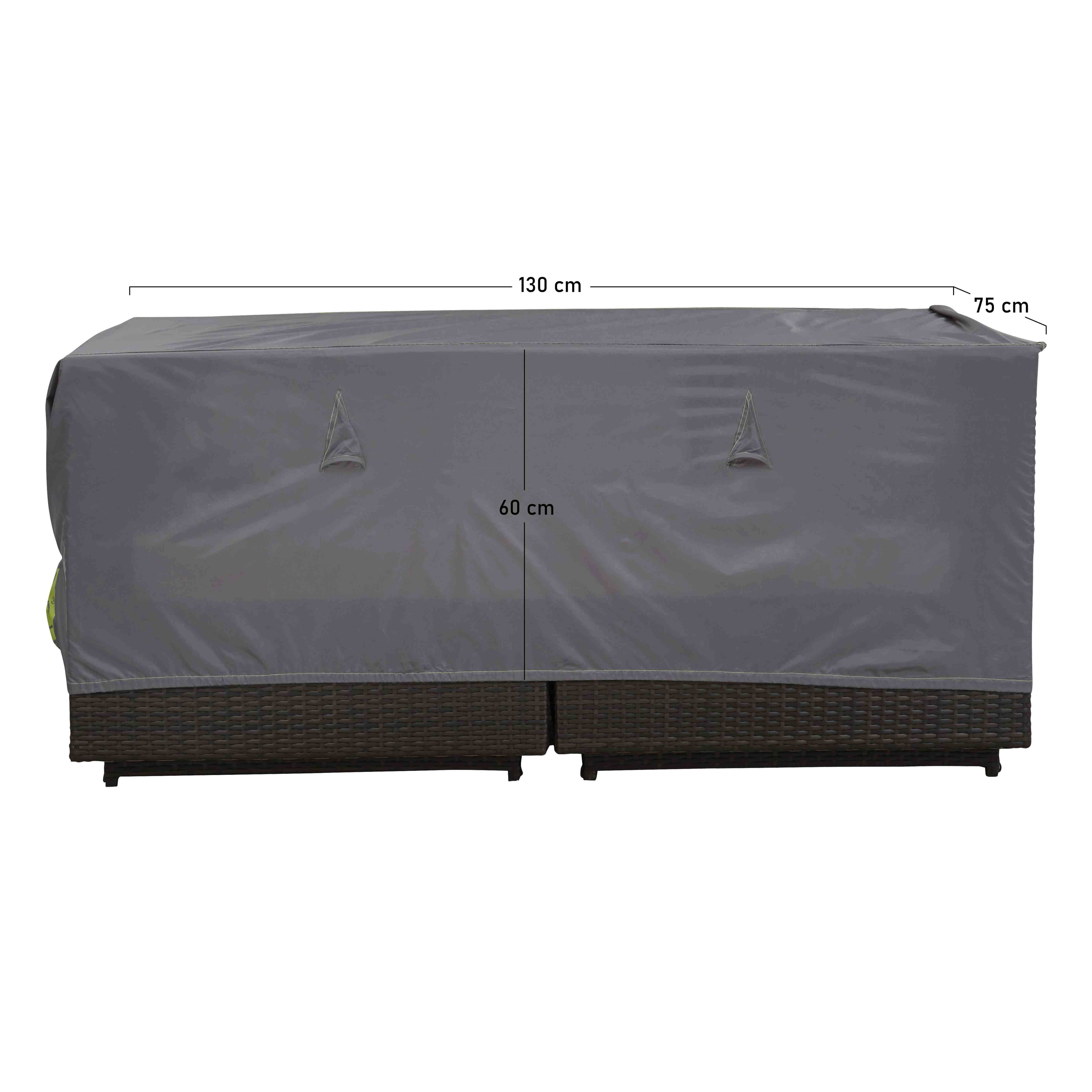 Oviala - Housse de salon de jardin canapé 2 places 130x75x60 cm grise Cov'Up - Oviala - Imagen 3