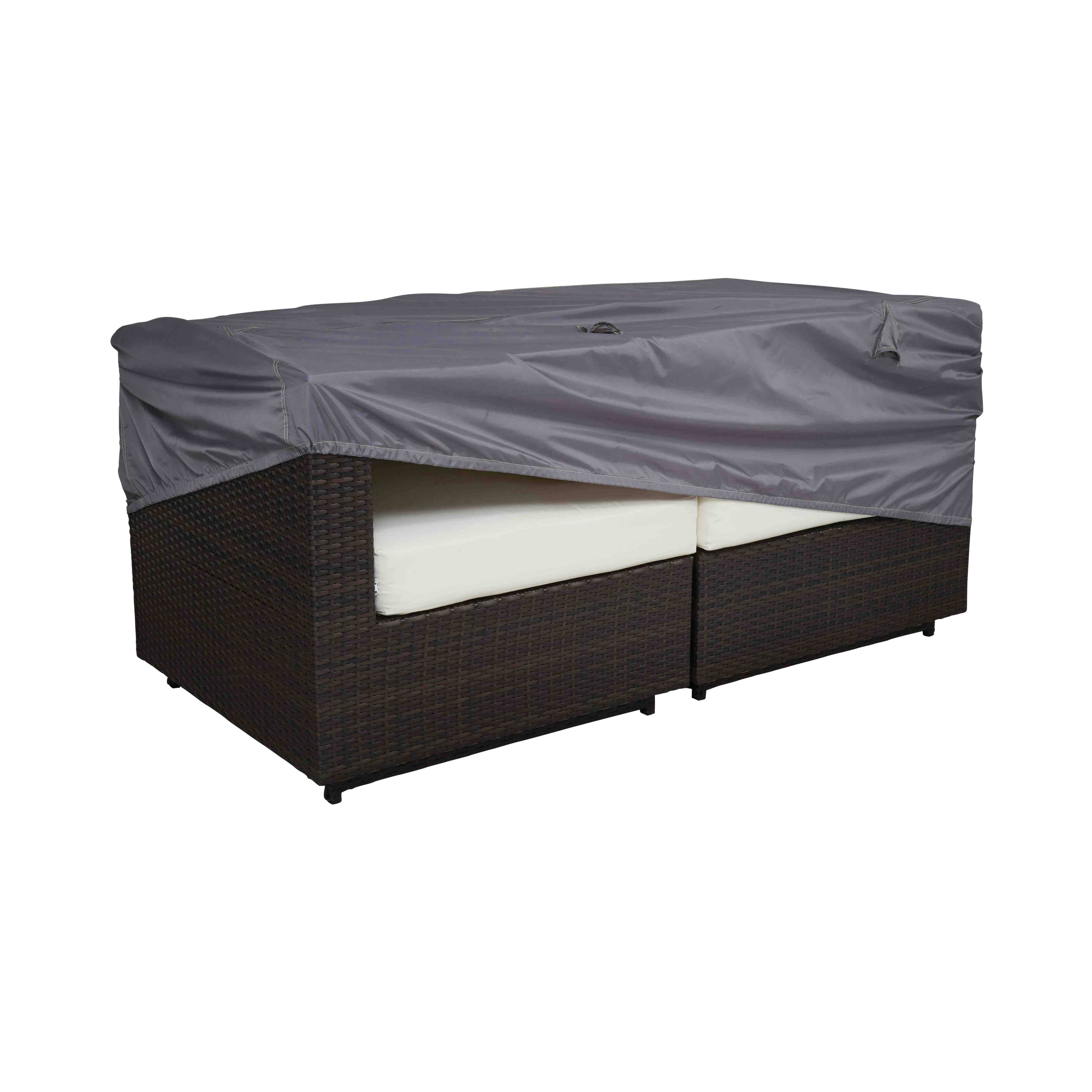 Oviala - Housse de salon de jardin canapé 2 places 130x75x60 cm grise Cov'Up - Oviala - Imagen 2