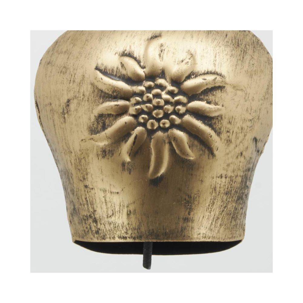 Aubry Gaspard - Cloche en métal doré antique Edelweiss Petit modèle - Imagen 2