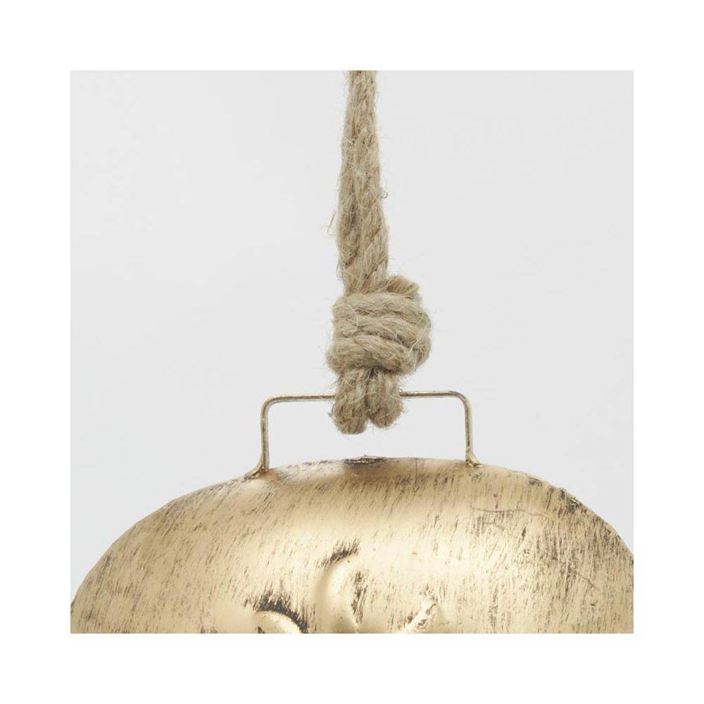 Aubry Gaspard - Cloche en métal doré antique Edelweiss Petit modèle - Imagen 3