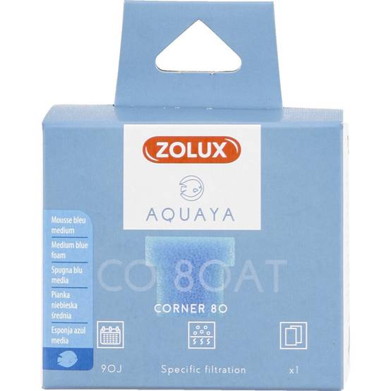 Zolux - Filtre pour pompe corner 80, filtre CO 80 AT mousse bleue medium x1. pour aquarium. - Imagen 1
