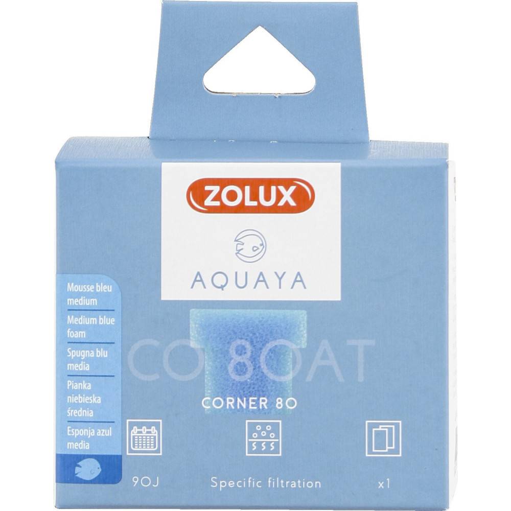 Zolux - Filtre pour pompe corner 80, filtre CO 80 AT mousse bleue medium x1. pour aquarium. - Image 1