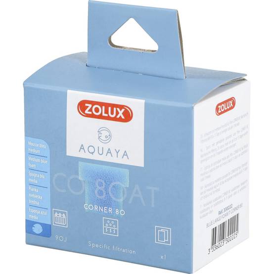 Zolux - Filtre pour pompe corner 80, filtre CO 80 AT mousse bleue medium x1. pour aquarium. - Imagen 2