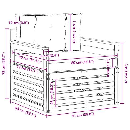 Prolenta Premium - Banc de jardin bois blanc - Prolenta premium p3106.8 - Image 8