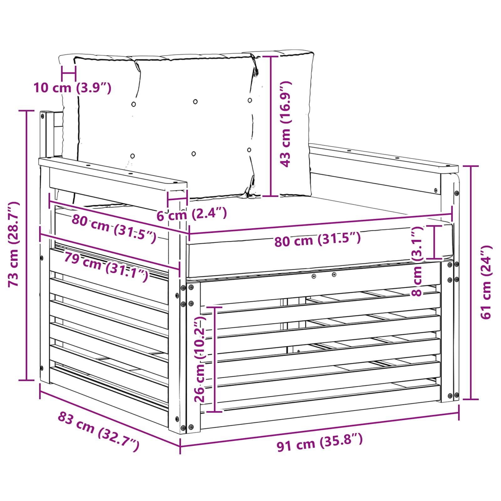 Prolenta Premium - Banc de jardin bois blanc  - Prolenta premium p3106.8 - Image 8