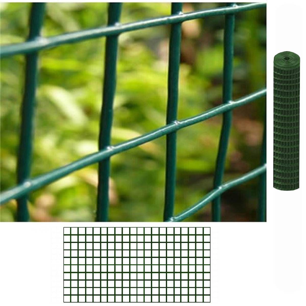 Comercial Candela - Grillage Souple Plastifié| 0,5X5 M| Composition 80% Acier Galvanisé/20% PVC| Rouleau Grillage| Réticulée 13X13MM - Imagen 2