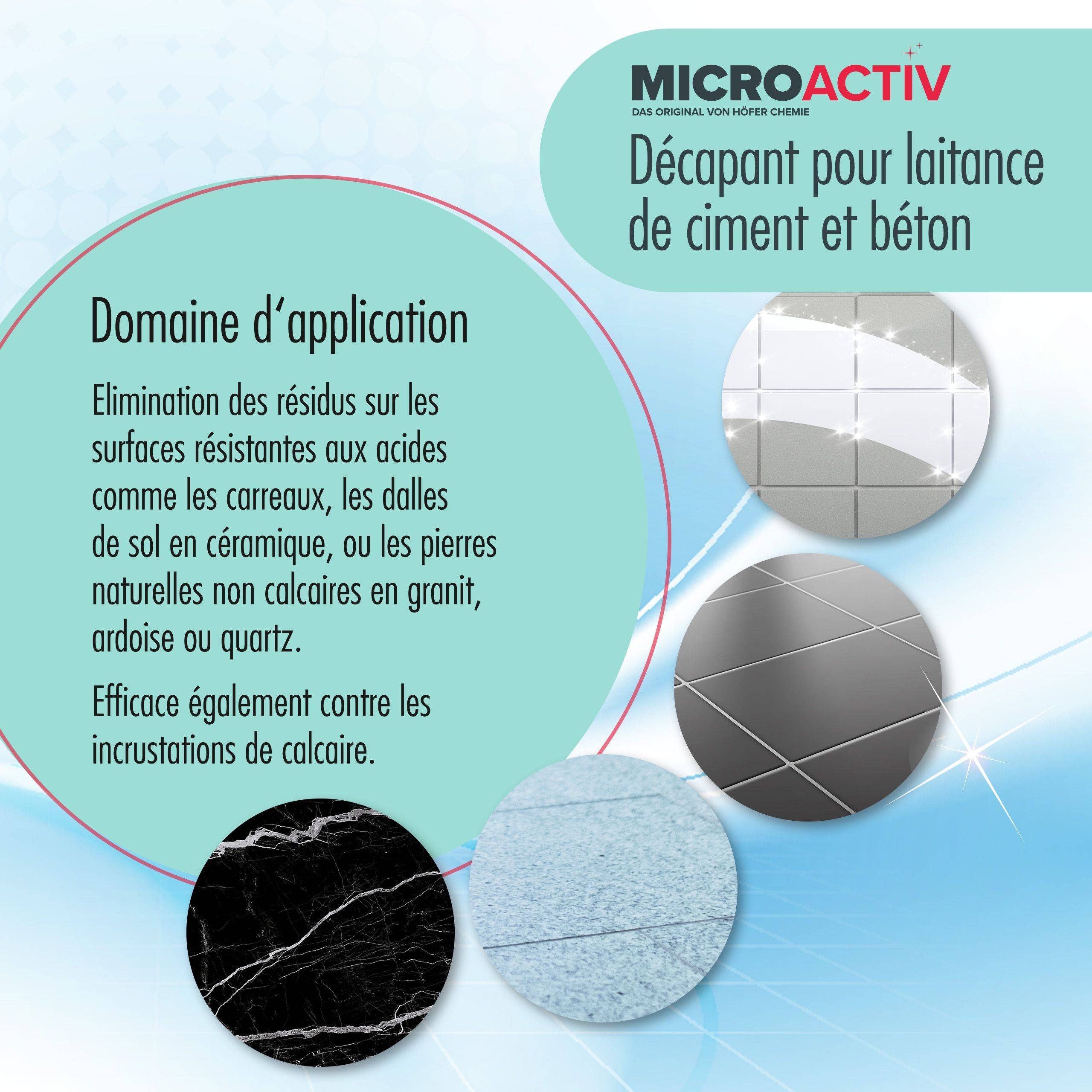 1 L de Microactiv® nettoyant pour voile de ciment et béton en bouteille x 6 - Image 5