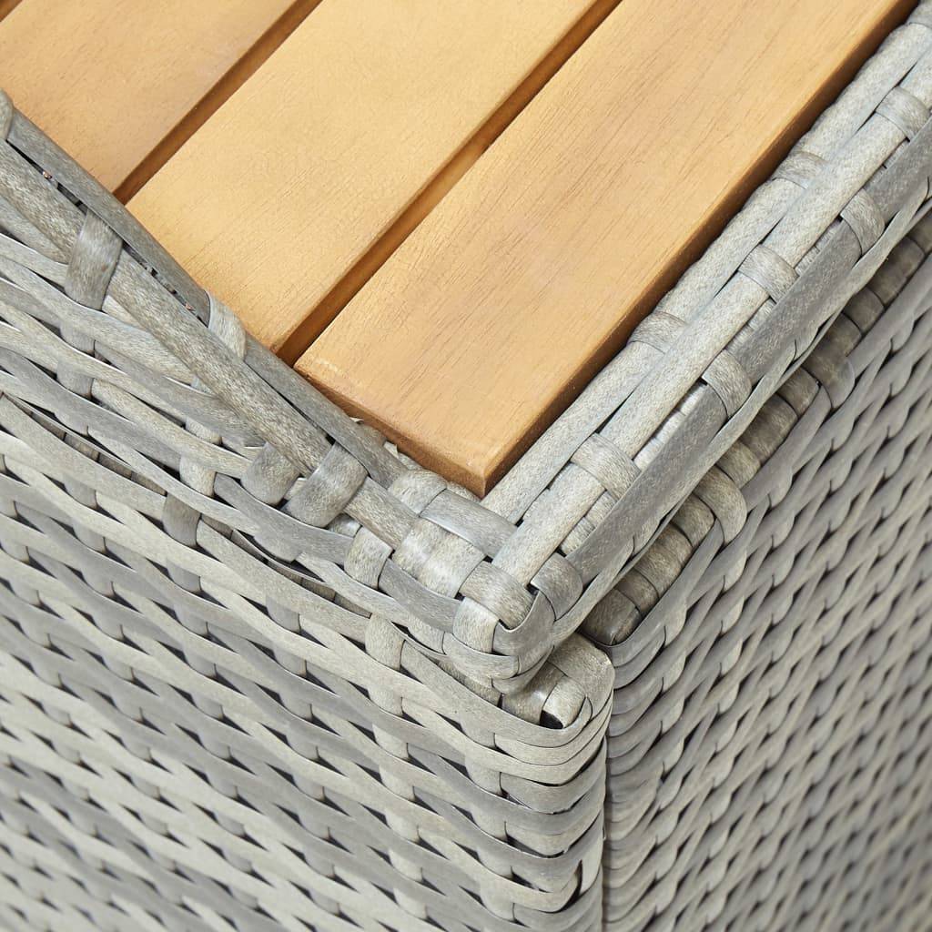 Vidaxl - Banc de rangement de jardin 120 cm Résine tressée Gris vidaXL 46481 - Imagen 8