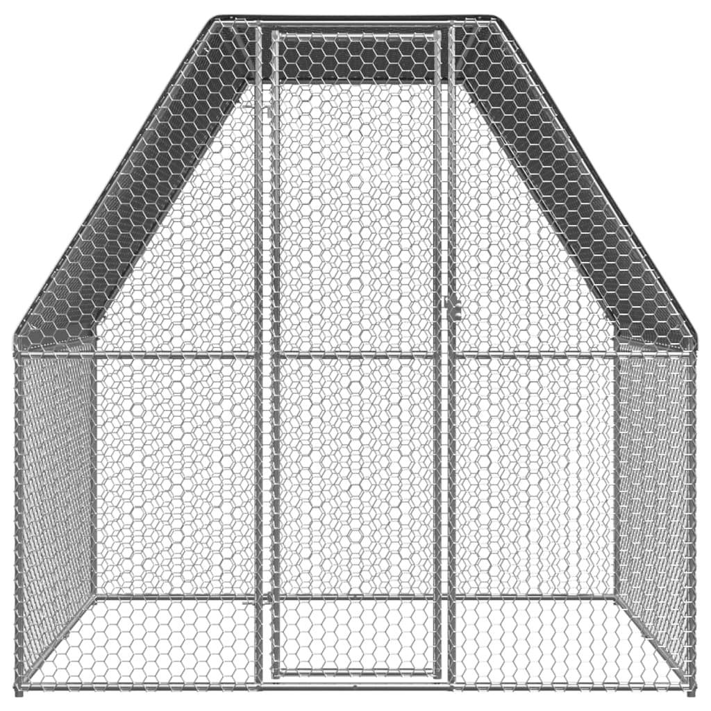 Helloshop26 - Poulailler d'extérieur 2 x 2 x 2 m acier galvanisé toit résistant à l'eau - Imagen 2