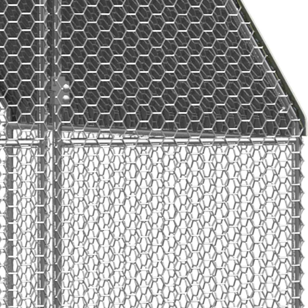 Helloshop26 - Poulailler d'extérieur 2 x 2 x 2 m acier galvanisé toit résistant à l'eau - Imagen 4