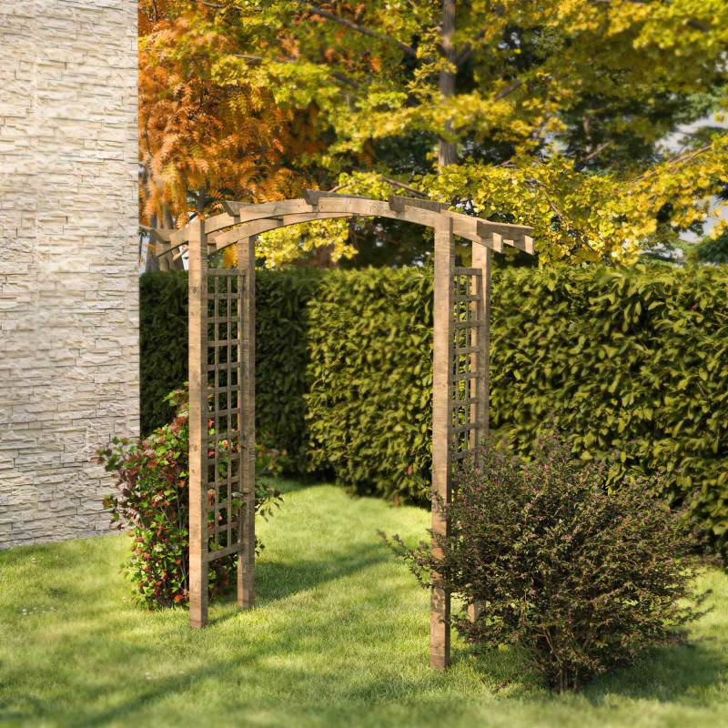 Arche de jardin en bois CELESTE - 180 x 70 x H222 cm - Image 2