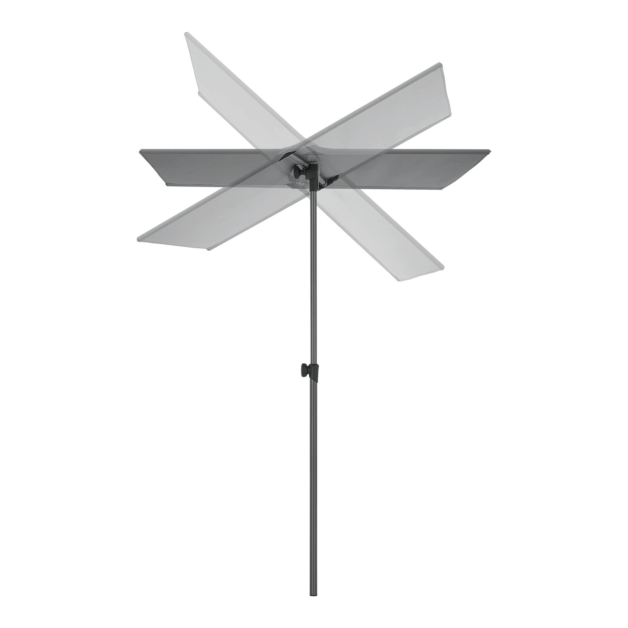 Pro.Tec - Parasol Carsoli inclinable à 360° rectangulaire 180 x 130 cm gris [pro.tec] - Imagen 4