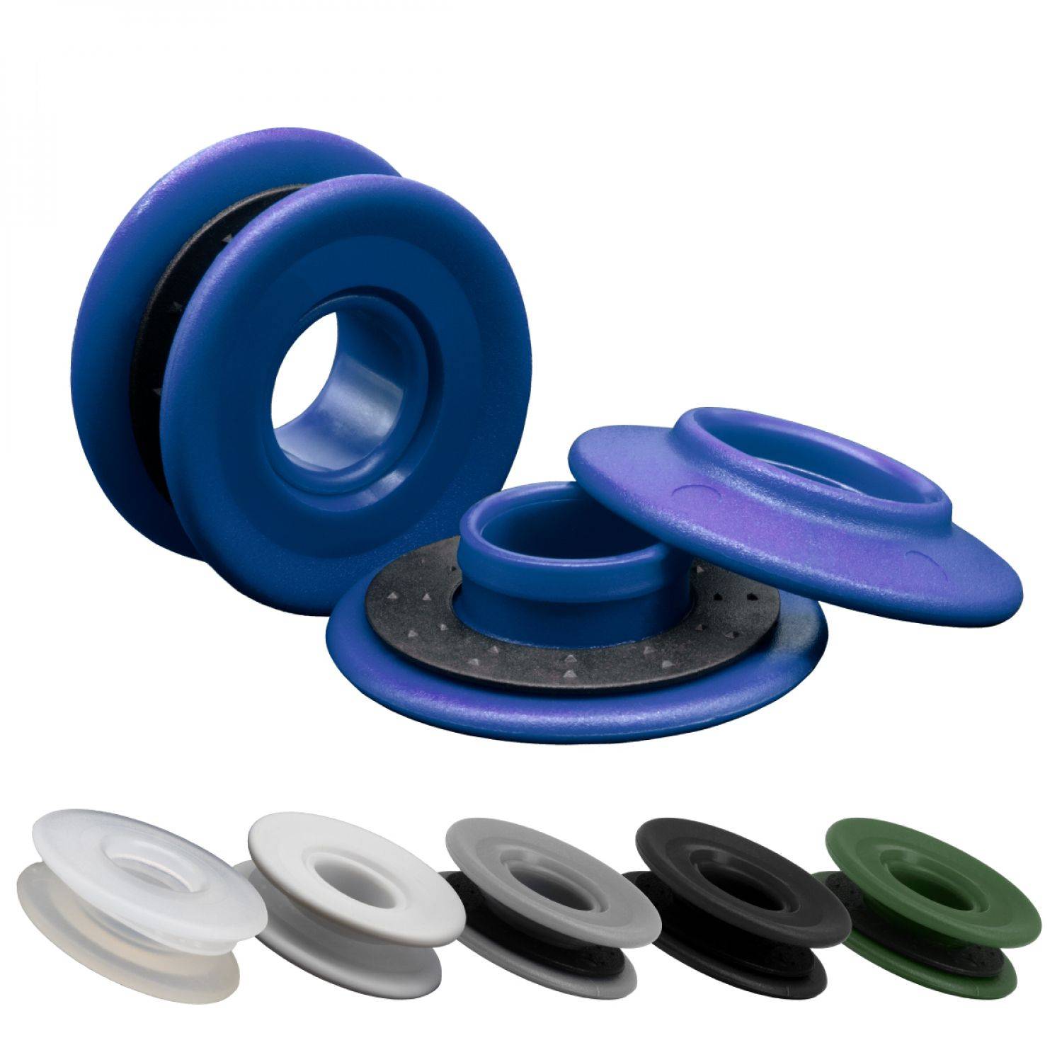 Linxor - Lot de 20 oeillets à clipser pour bâche à bulles ou autres types de bâches  - Bleu - Linxor - Imagen 2