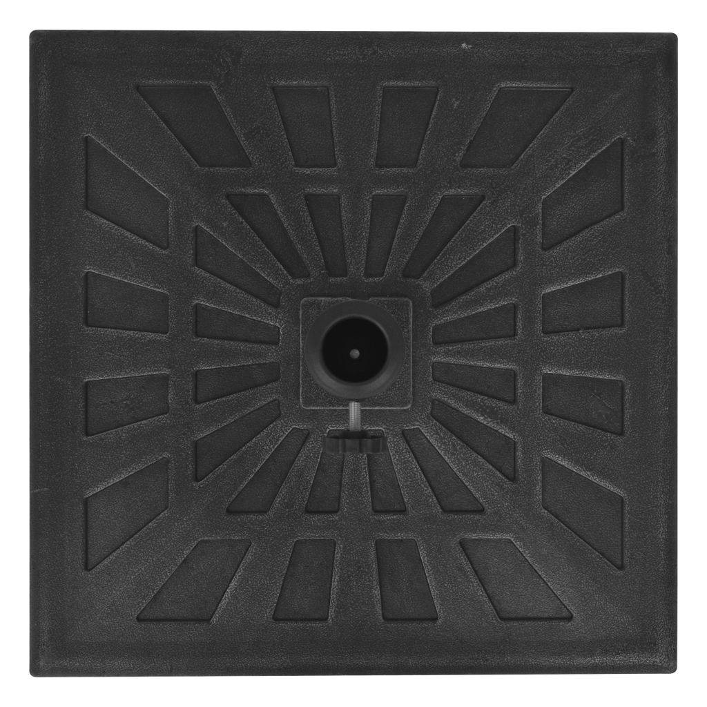 Helloshop26 - Pied socle Base carrée de parasol résine noir 19 kg - Imagen 3