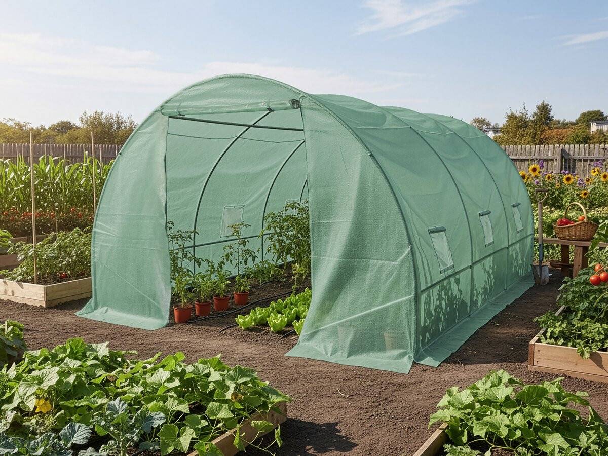 Bâche Pour Serre Tunnel De Jardin "lys" - 12 M² - 130g - Vert -habitat Et Jardin - Image 2