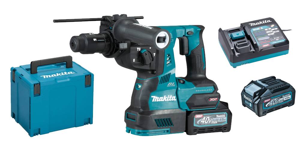 Makita - Perforateur SDS Plus 40V + 2 batteries XGT 4Ah + chargeur + coffret MAKPAC - MAKITA - HR004GM201 - Imagen 1