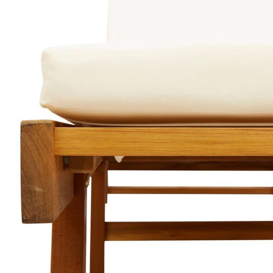 2 Lits Bain Acacia Massif Tablettes et Table Basse Piscine Crème – ComfortXL Outdoor Living - Image 9