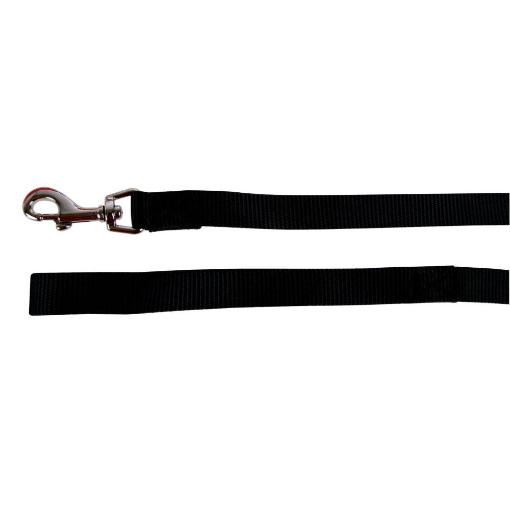 Laisse nylon, 1 m x 10 mm, noir, pour chien. - Image 2