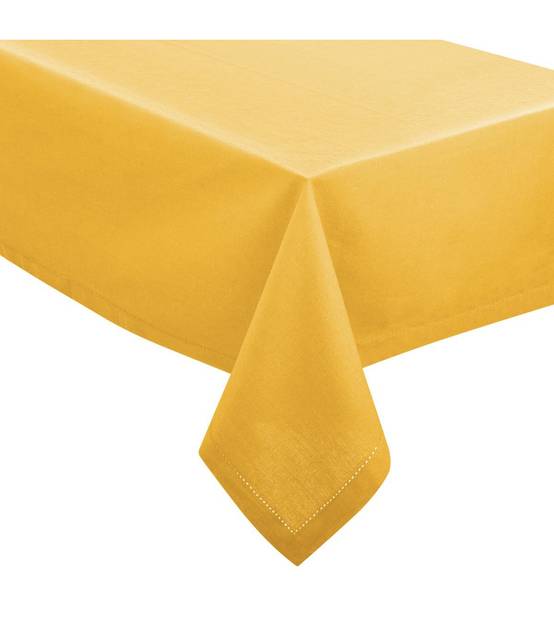 Nappe en coton Chambray Ocre 140 x 240 cm - Image 1