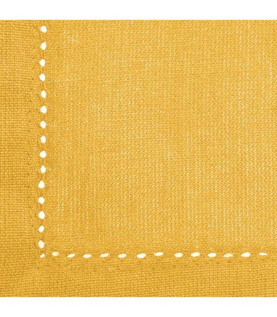 Nappe en coton Chambray Ocre 140 x 240 cm - Image 2