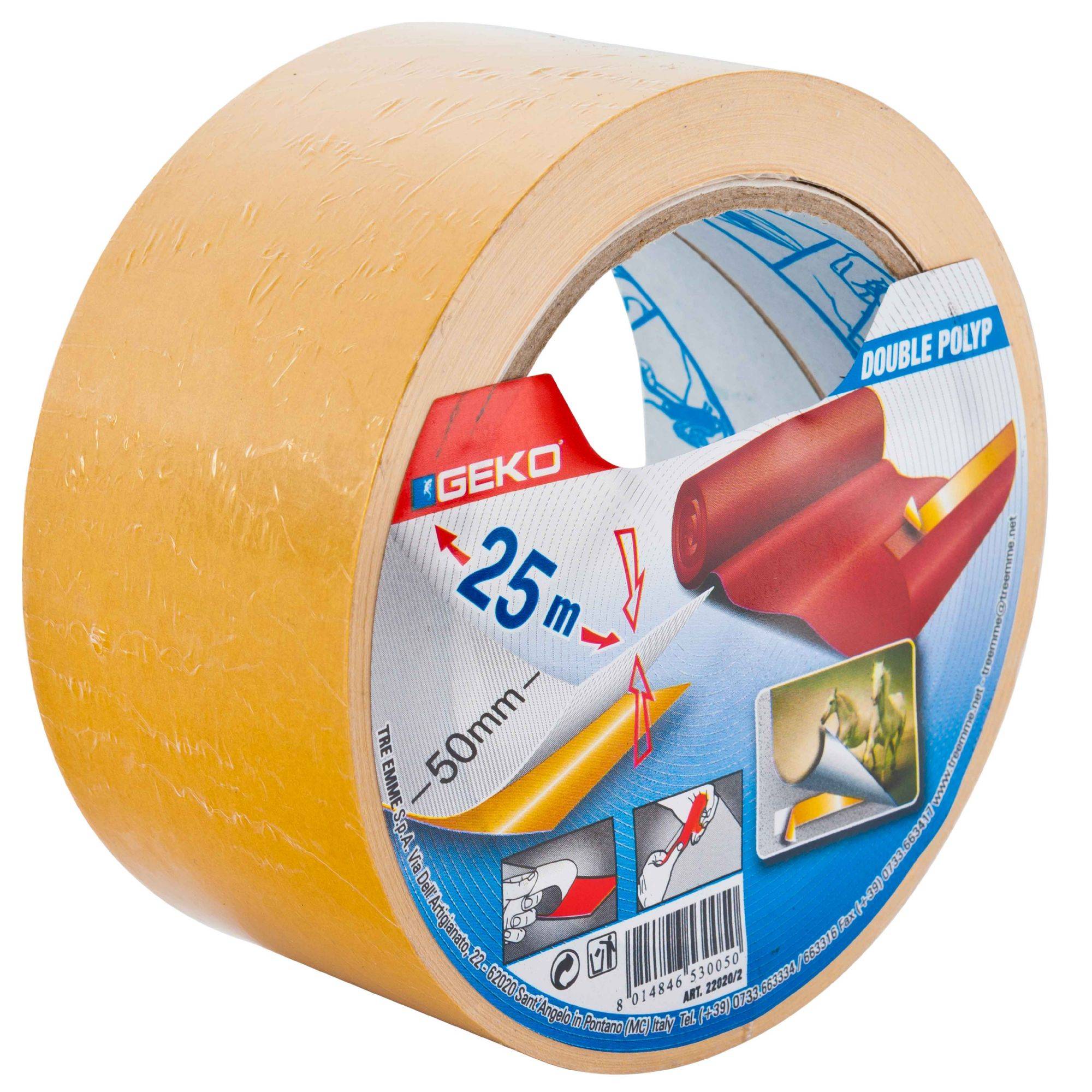 Geko - Ruban double face 25m largeur 50mm