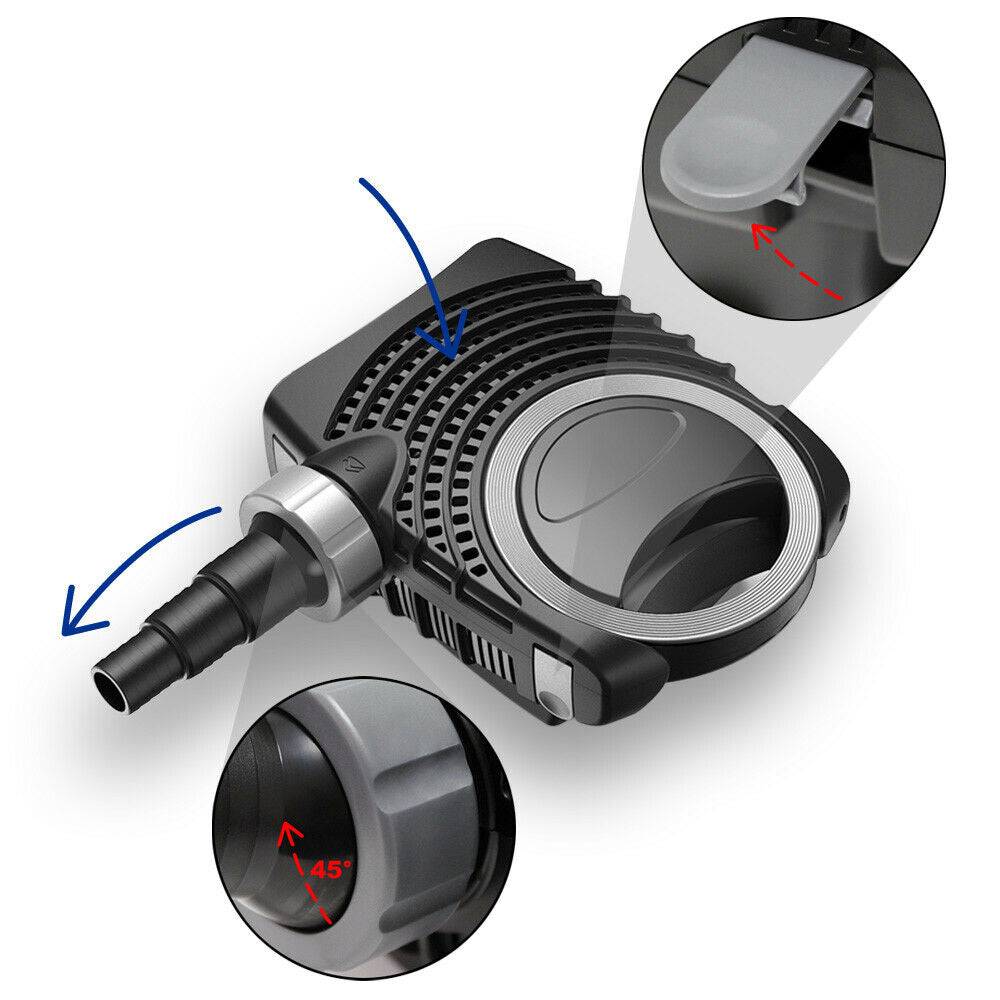 Helloshop26 - Pompe à eau de bassin filtre filtration cours d'eau eco 3000 litres par heure 10 watts koi - Imagen 3