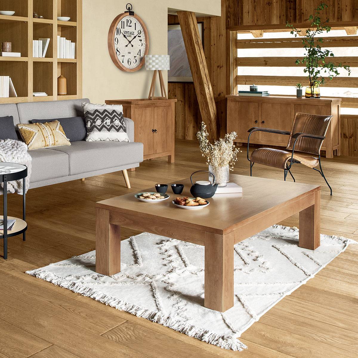 Atmosphera - Tapis "Inca" coton tufté blanc ivoire 120x170cm - Atmosphera Créateur d'intérieur - Imagen 1