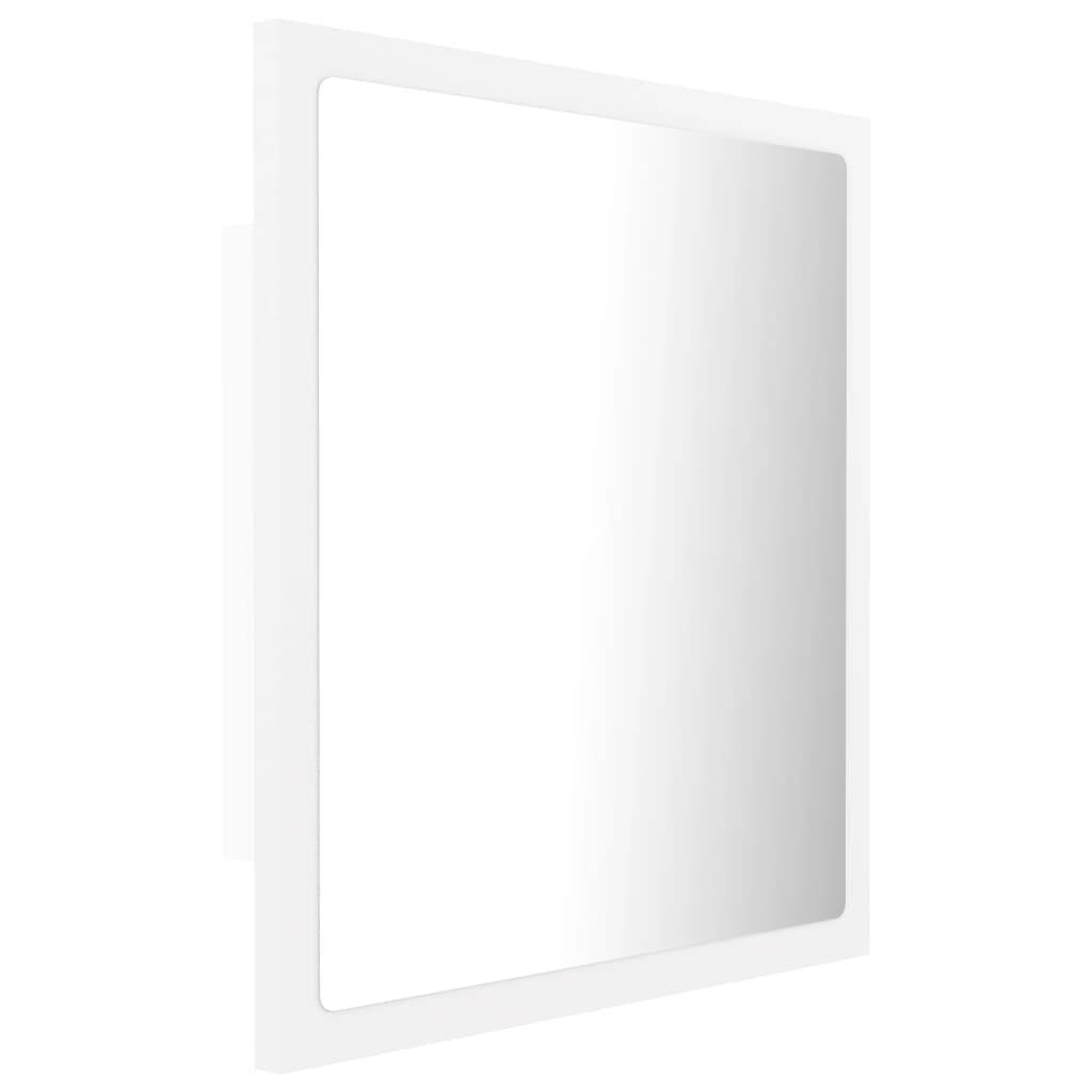 Helloshop26 - Miroir à led de salle de bain 40 x 8,5 x 37 cm acrylique blanc - Imagen 1