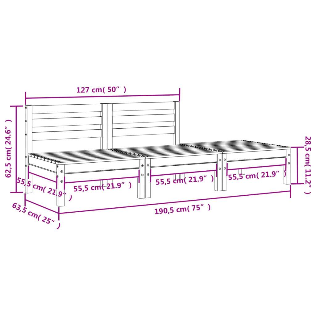 Prolenta Premium - Banc de jardin Blanc 64 X 191 cm - Prolenta Premium - Image 9