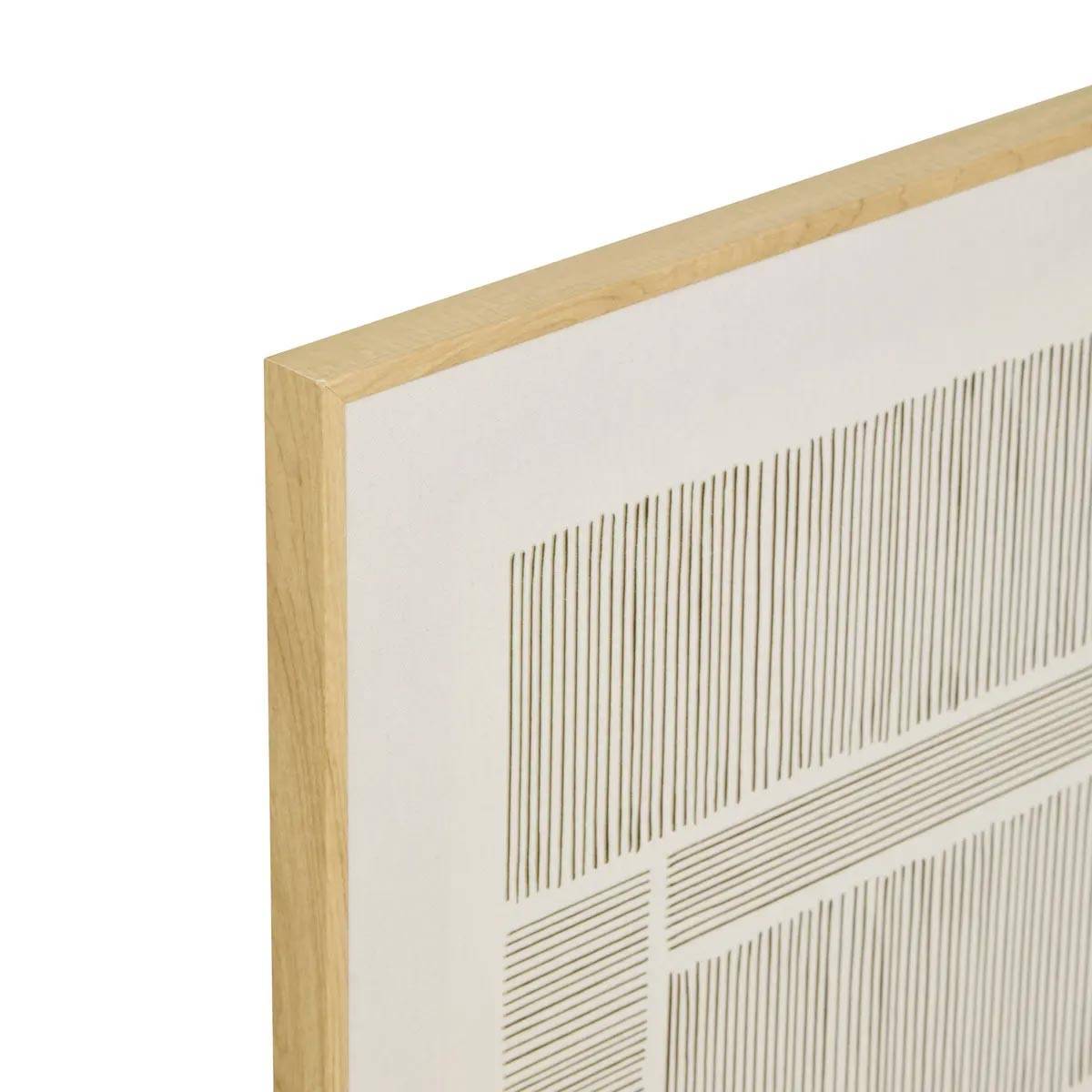 Toile Imprimée Métallisée "Idrissa" 58x58cm Beige - Image 2