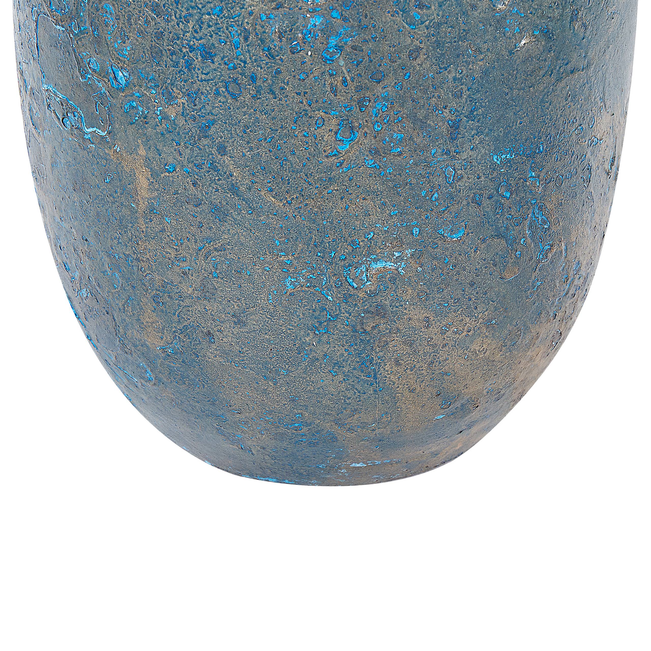 Beliani - Vase décoratif Terre cuite Bleu VELIA - 20x20x50- Beliani - Image 6