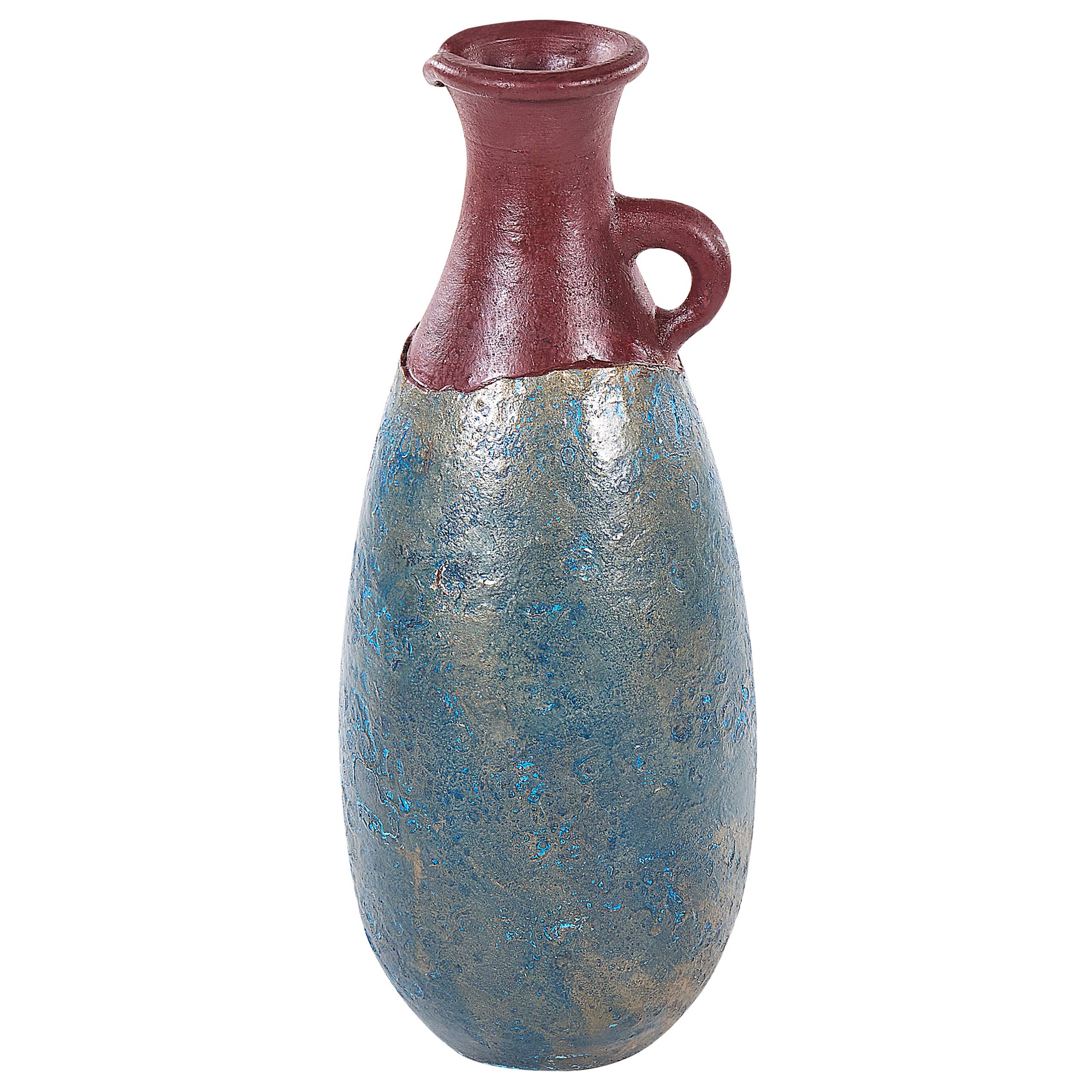Beliani - Vase décoratif Terre cuite Bleu VELIA - 20x20x50- Beliani - Image 2