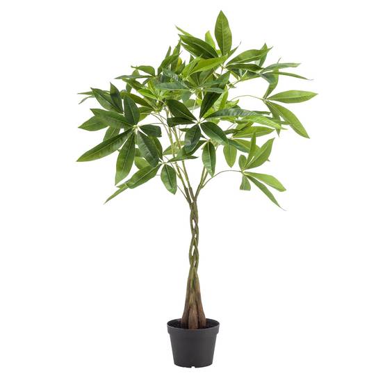 Plante Artificielle Pachira Aquatica Déco Intérieur Tronc Réaliste 90cm - ComfortXL Green Living - Image 4